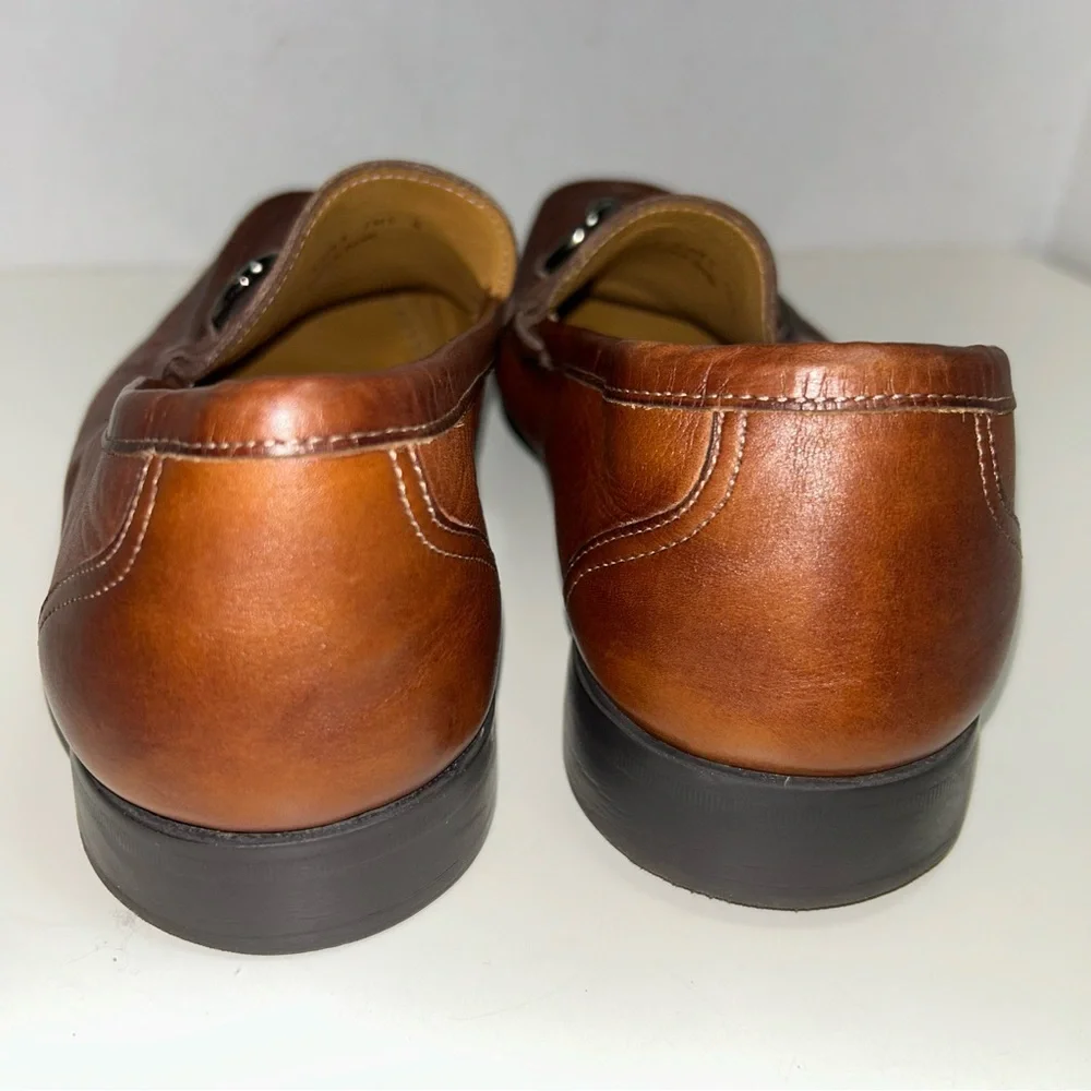 Magnanni Brown Leather Bit Loafers